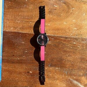 Anne Klein Black and Pink Women's Watch